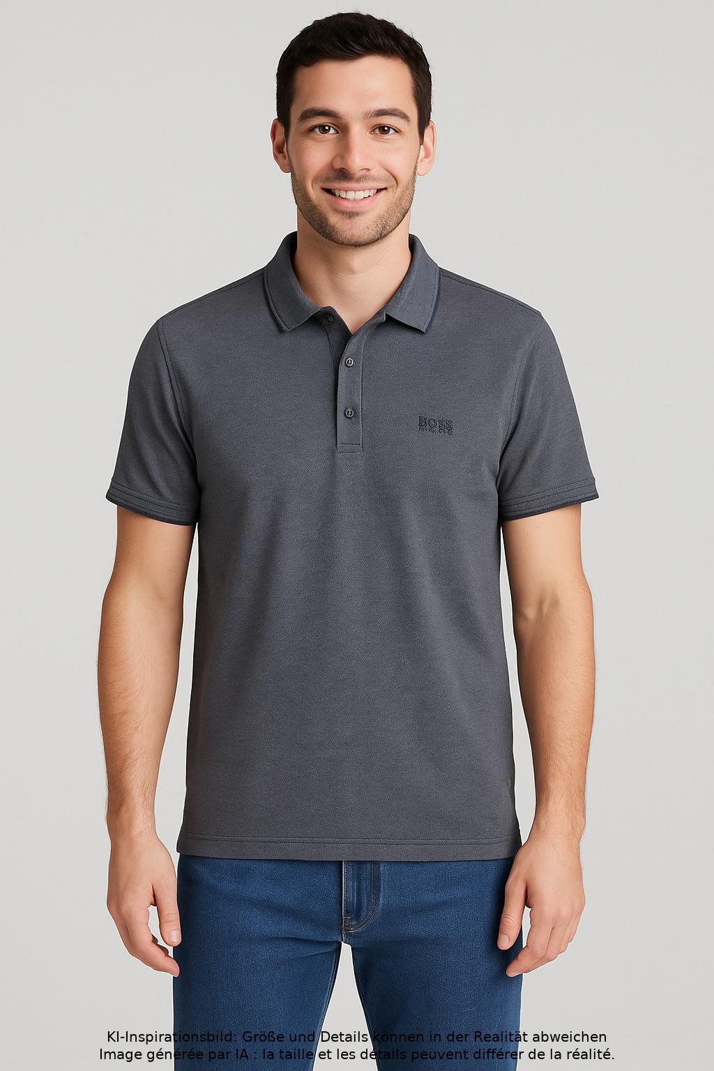 

Boss Green Herren Poloshirt, blau, Gr. 48