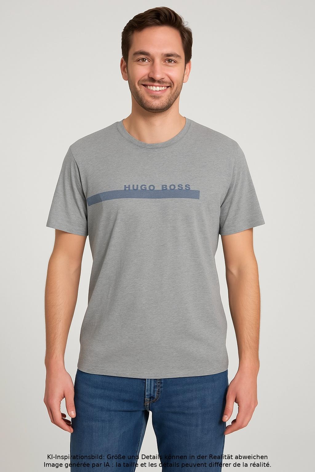 

Boss Green Herren T-Shirt, grau, Gr. 52