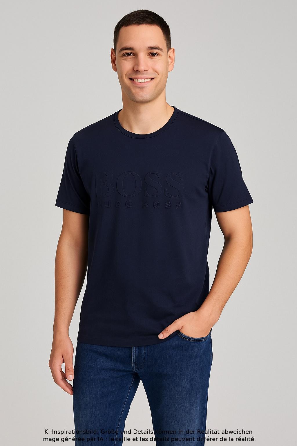 

Boss Green Herren T-Shirt, marineblau, Gr. 46