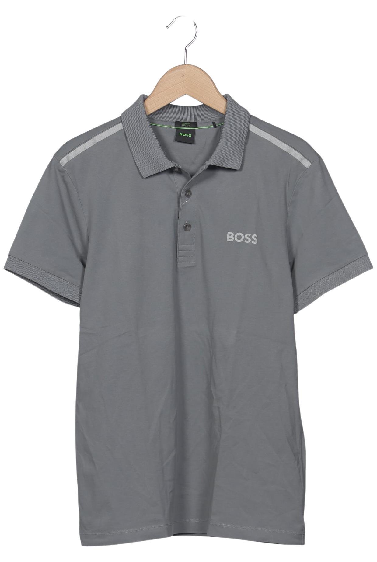 

Boss Green Herren Poloshirt, grau, Gr. 52