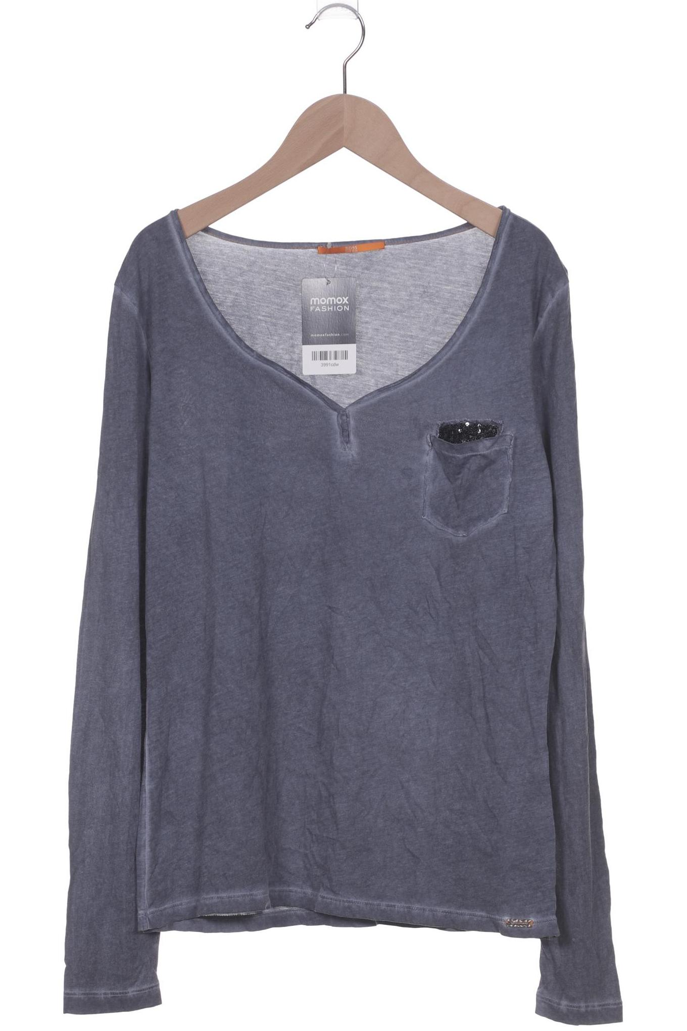

Boss Orange Damen Langarmshirt, marineblau, Gr. 38