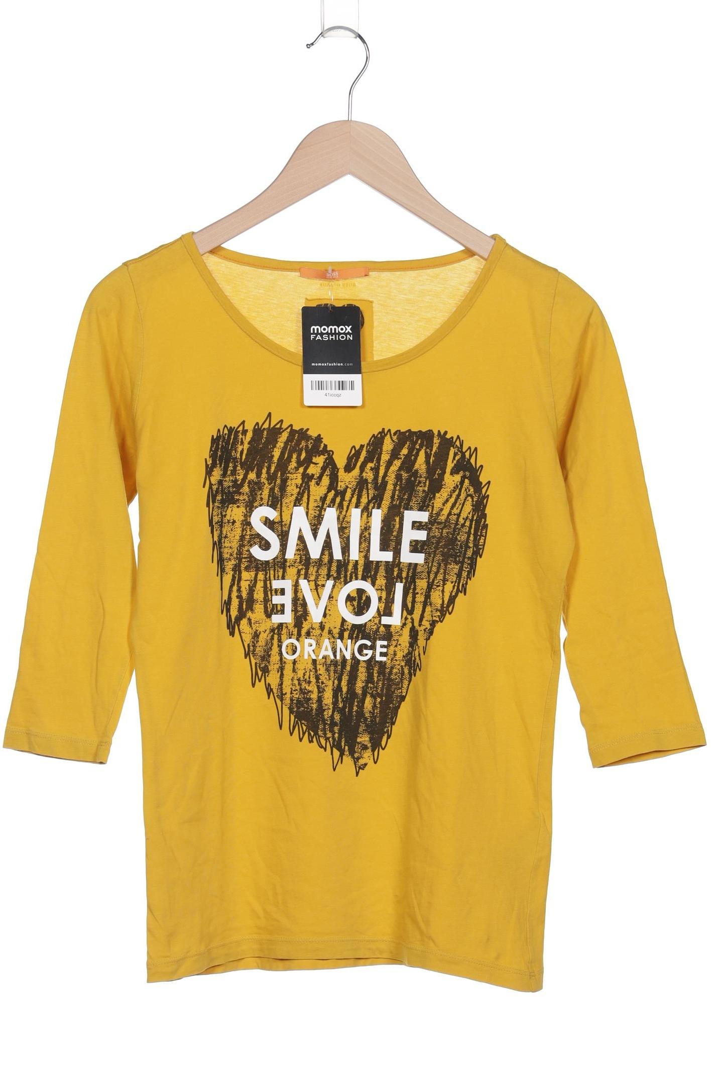 

Boss Orange Damen Langarmshirt, gelb, Gr. 36