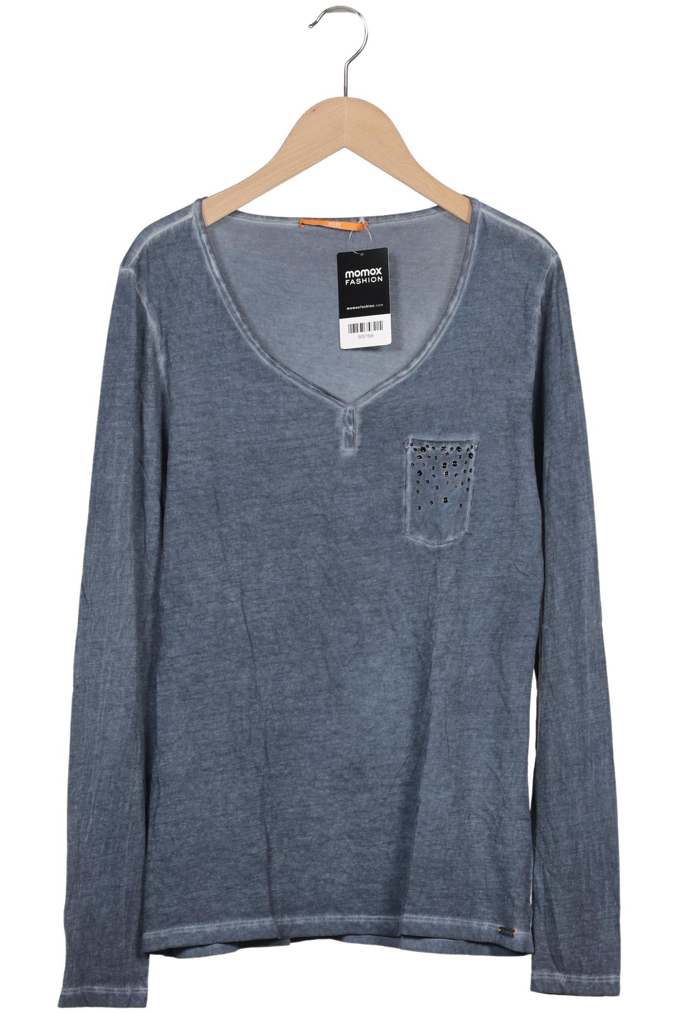 

Boss Orange Damen Langarmshirt, blau, Gr. 38