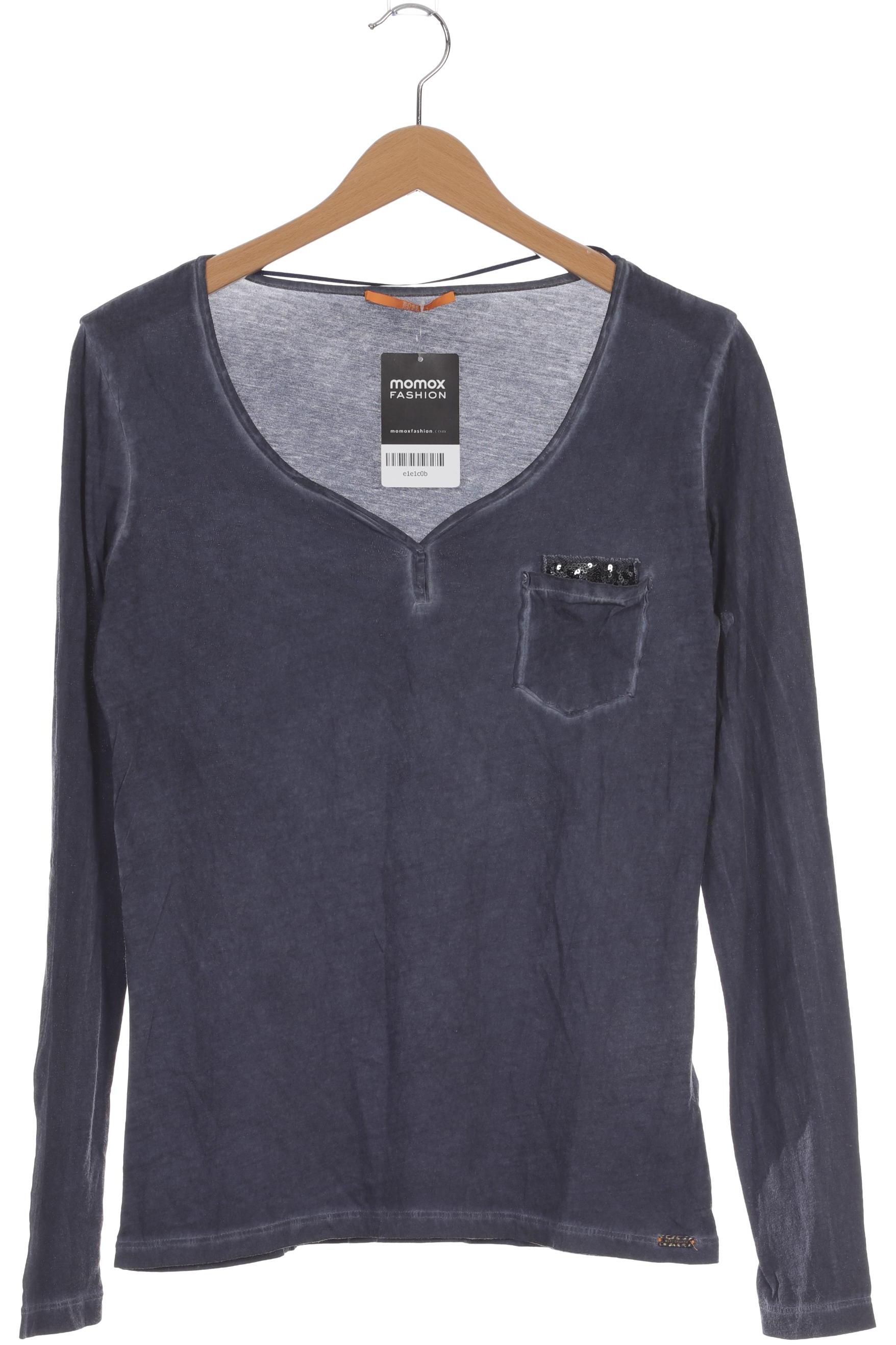 

Boss Orange Damen Langarmshirt, blau, Gr.