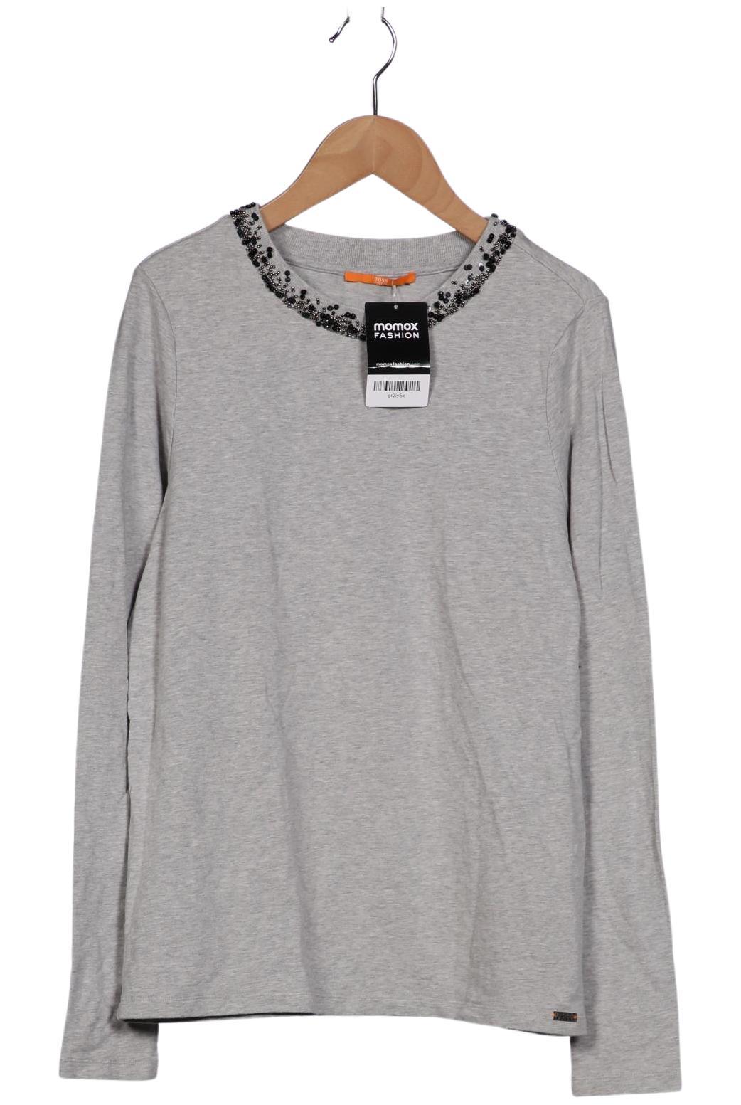 

Boss Orange Damen Langarmshirt, grau, Gr. 36