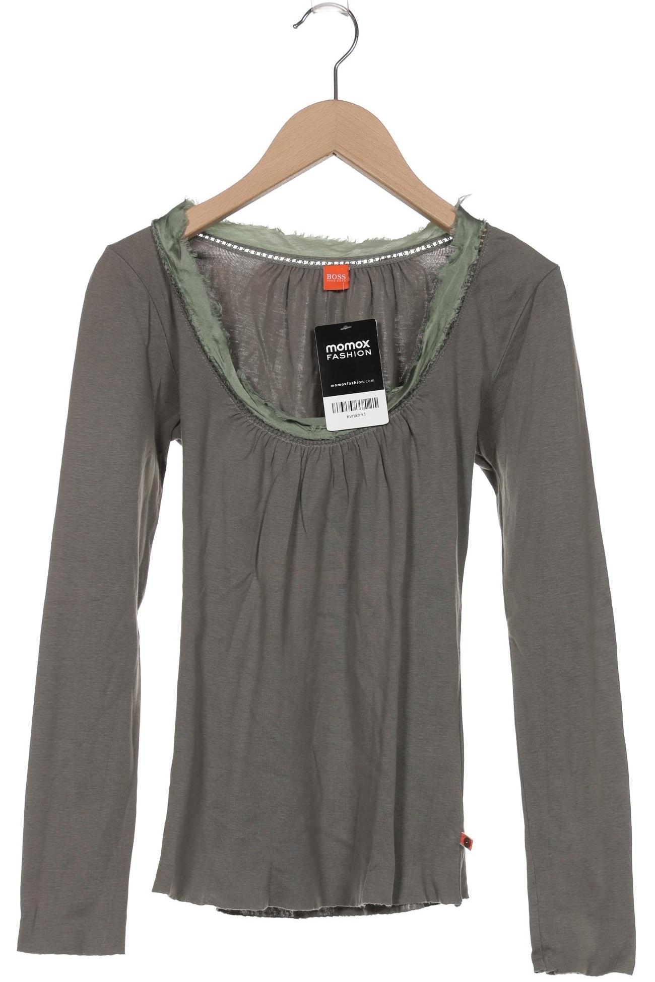 

Boss Orange Damen Langarmshirt, grün, Gr. 34