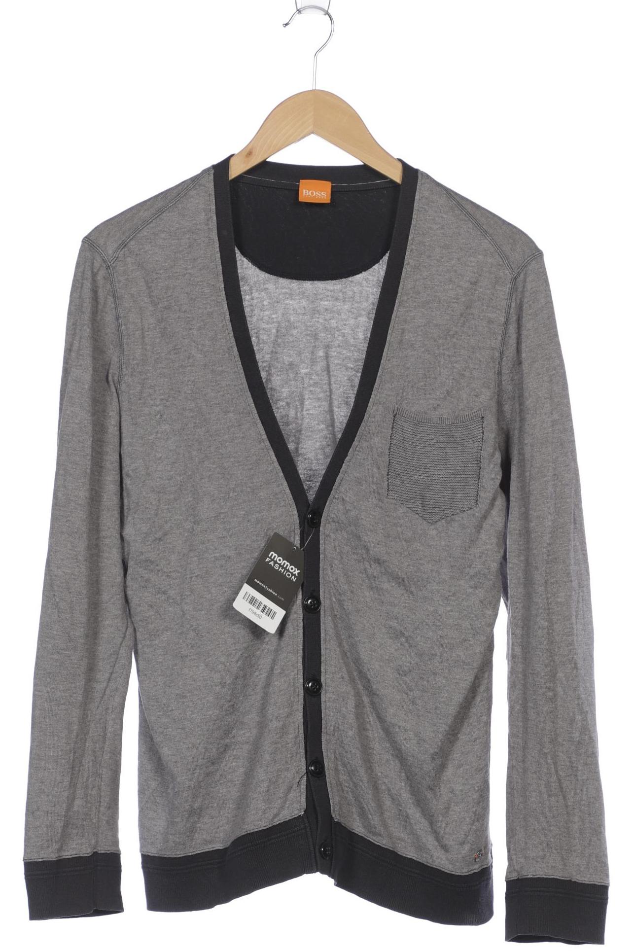 

Boss Orange Herren Strickjacke, grau, Gr. 52