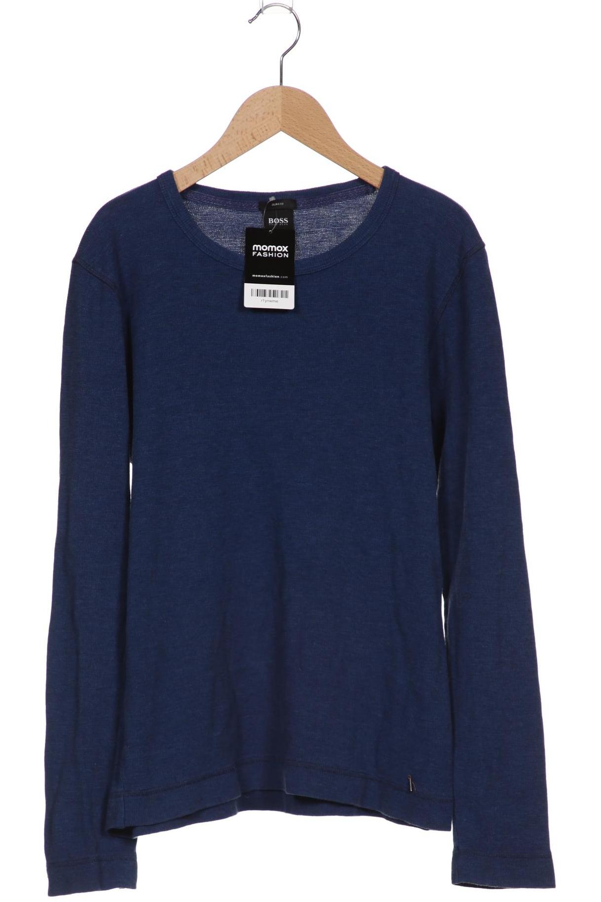 

Boss Orange Herren Langarmshirt, blau, Gr. 48