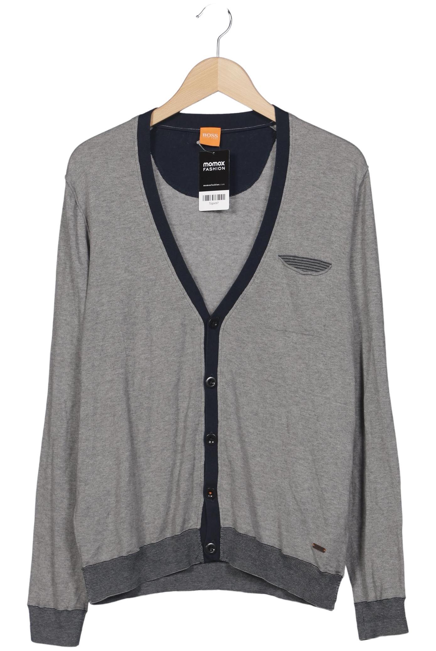 

Boss Orange Herren Strickjacke, grau, Gr. 52