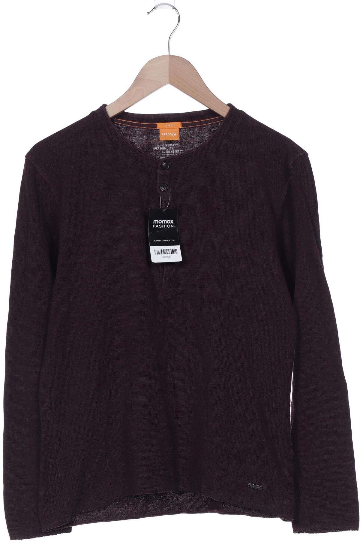 

Boss Orange Herren Langarmshirt, bordeaux, Gr. 52