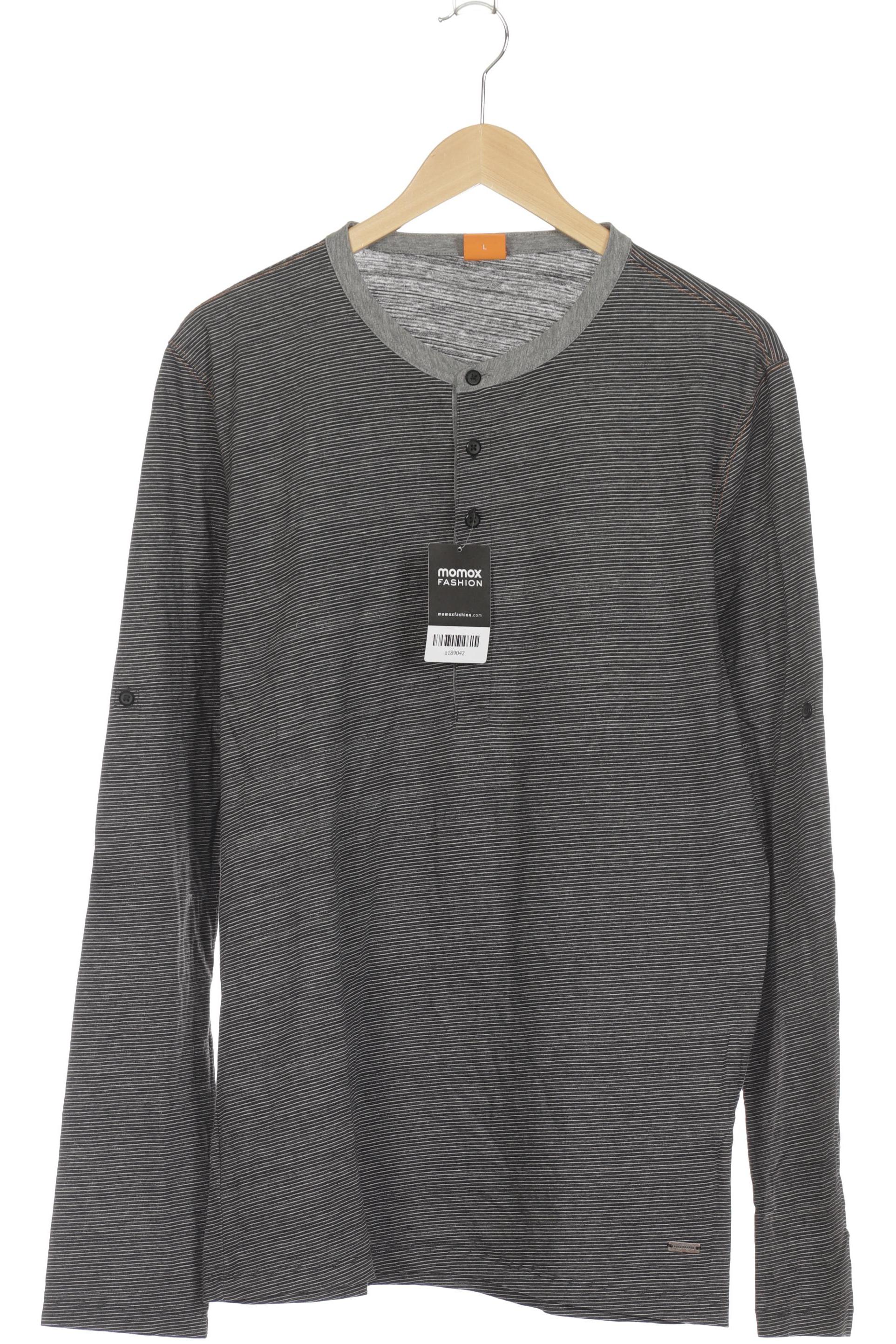 

Boss Orange Herren Langarmshirt, grau, Gr. 52