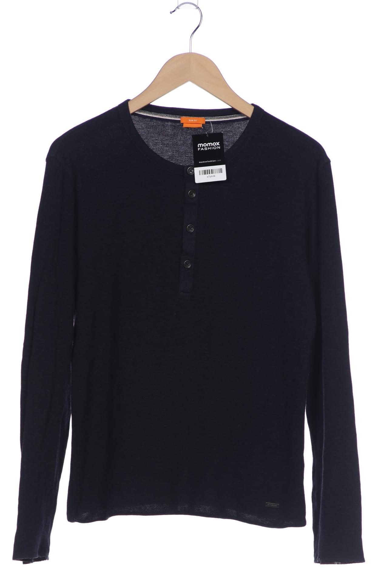

Boss Orange Herren Langarmshirt, marineblau, Gr. 48