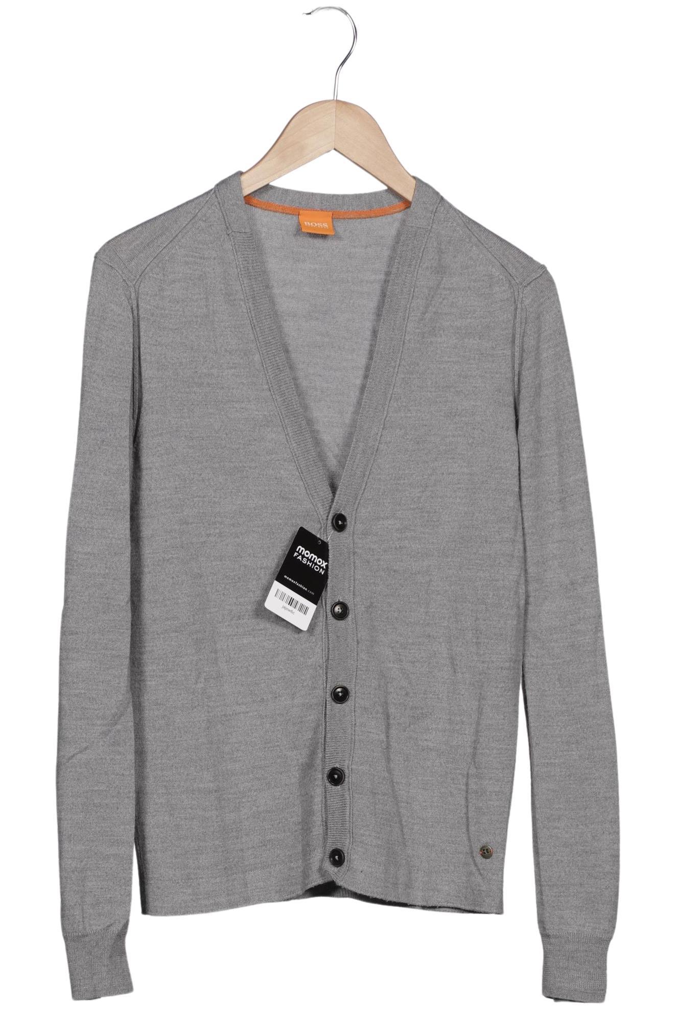

Boss Orange Herren Strickjacke, grau, Gr. 48
