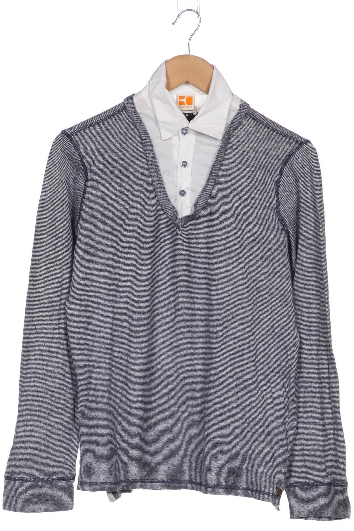 

Boss Orange Herren Langarmshirt, blau, Gr. 48