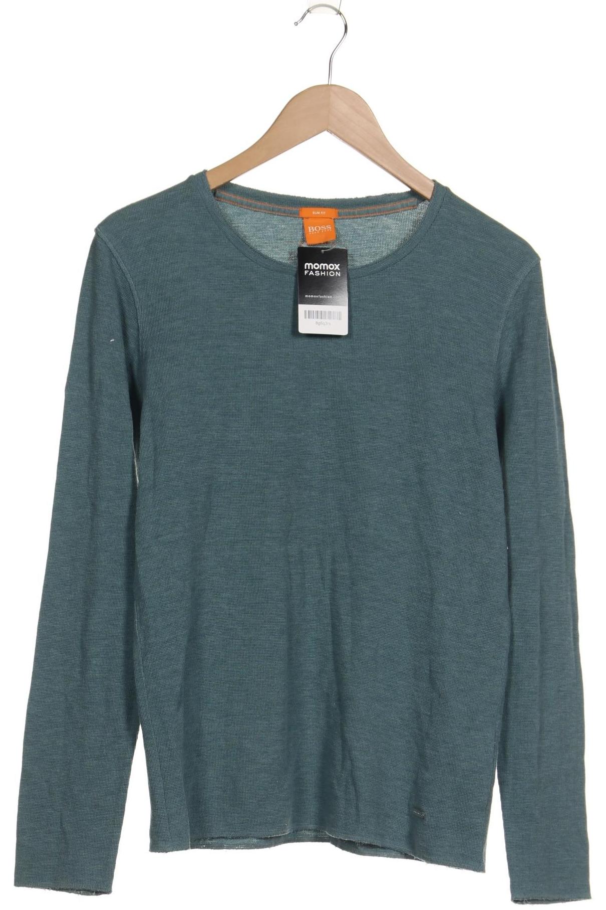 

Boss Orange Herren Langarmshirt, türkis, Gr. 48