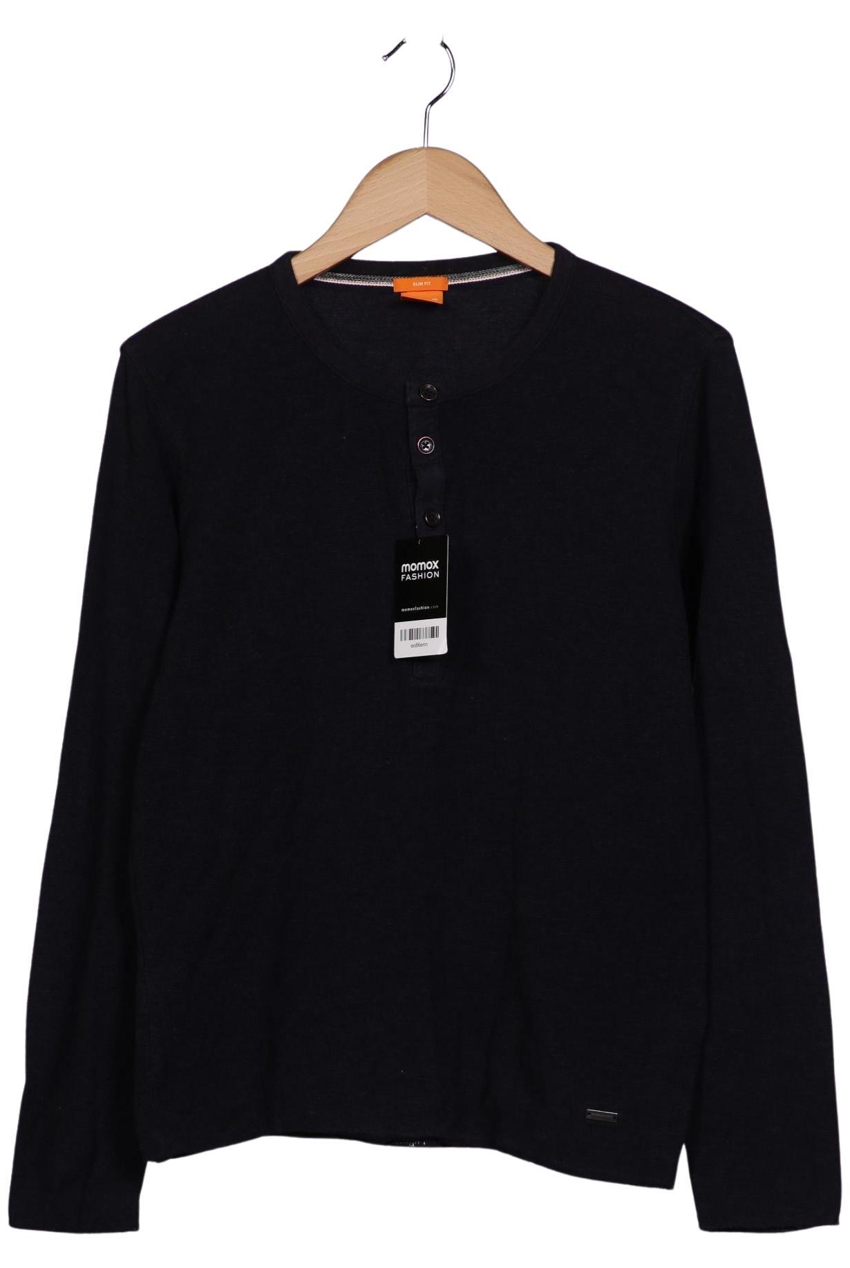 

Boss Orange Herren Langarmshirt, marineblau, Gr. 48