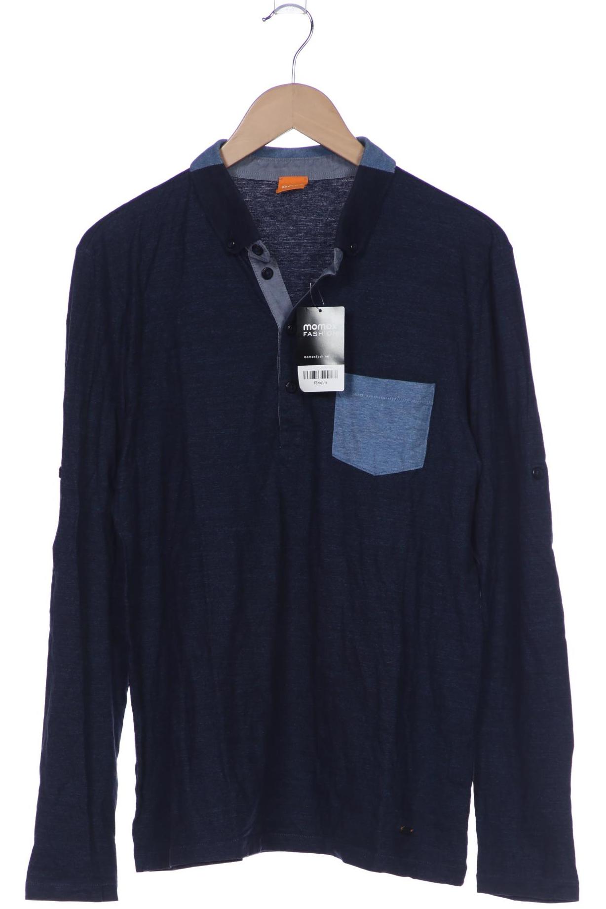 

Boss Orange Herren Langarmshirt, marineblau, Gr. 48