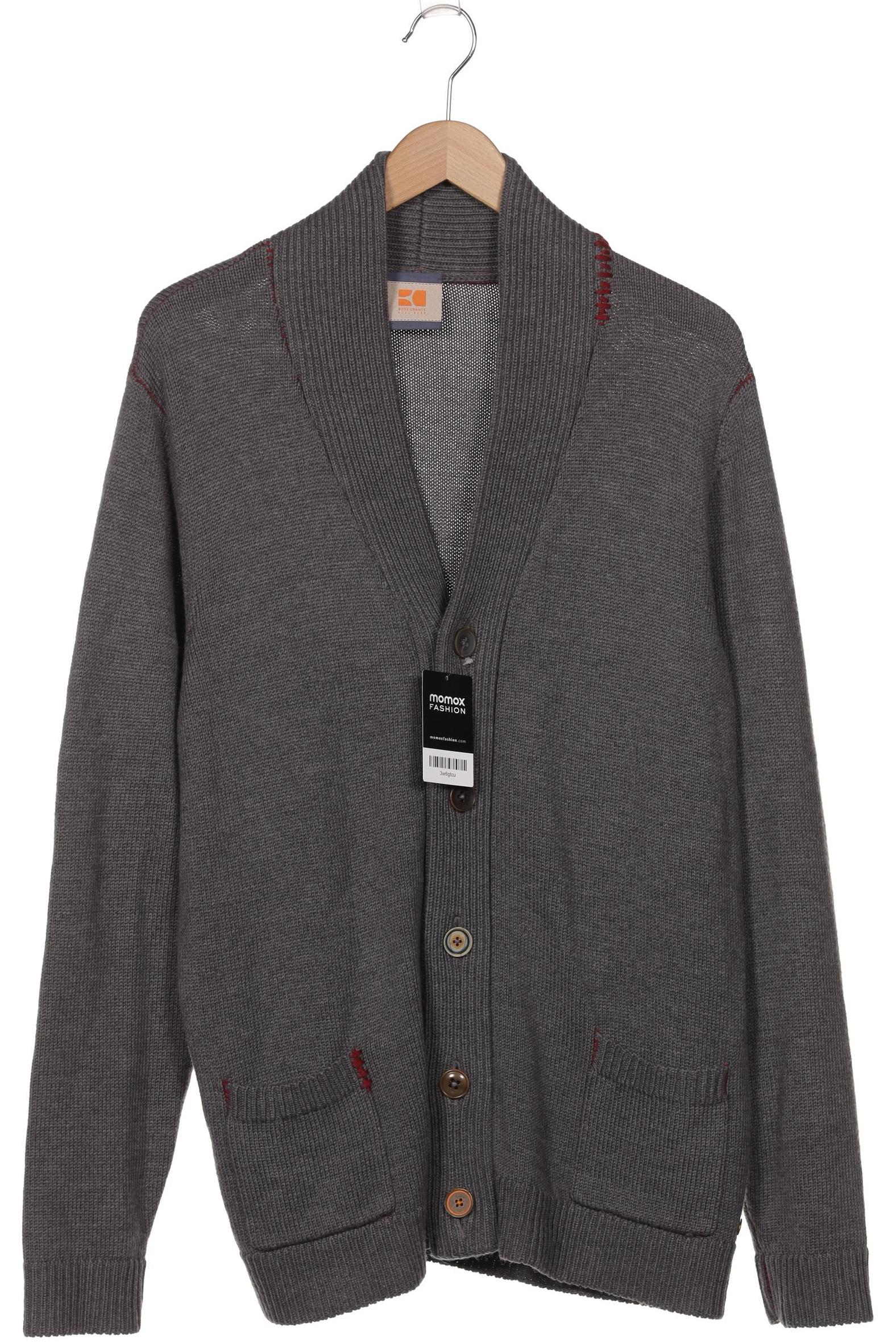 

Boss Orange Herren Strickjacke, grau, Gr. 56