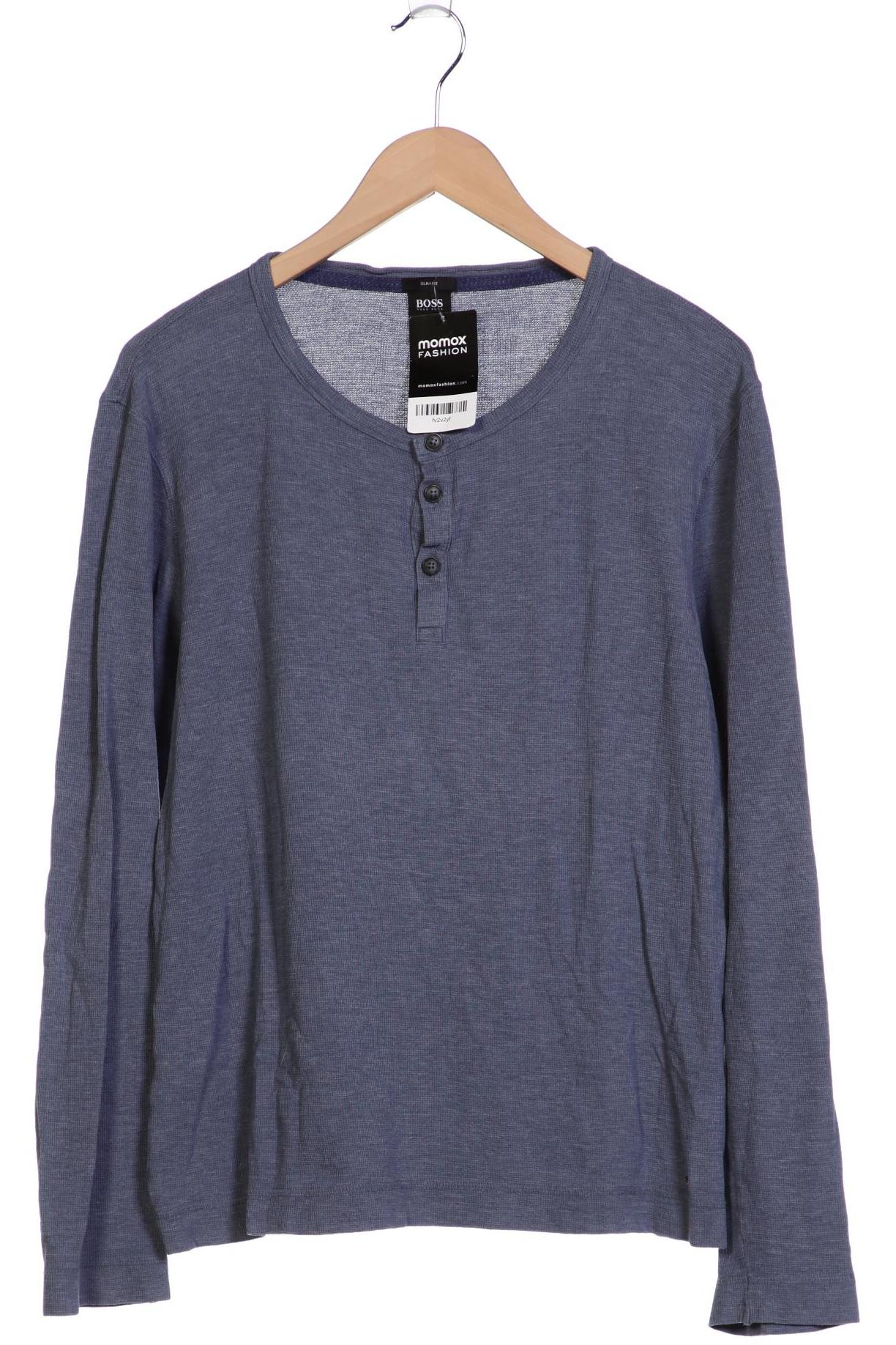 

Boss Orange Herren Langarmshirt, blau, Gr. 54