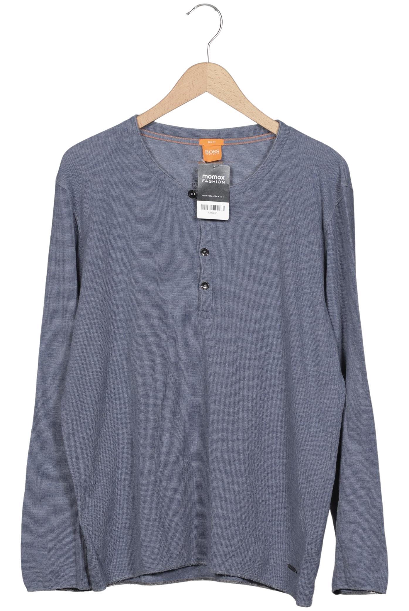 

Boss Orange Herren Langarmshirt, blau, Gr. 56