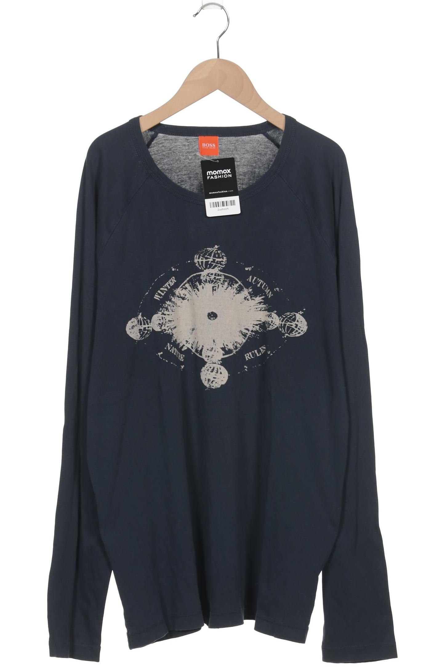 

Boss Orange Herren Langarmshirt, marineblau, Gr. 56