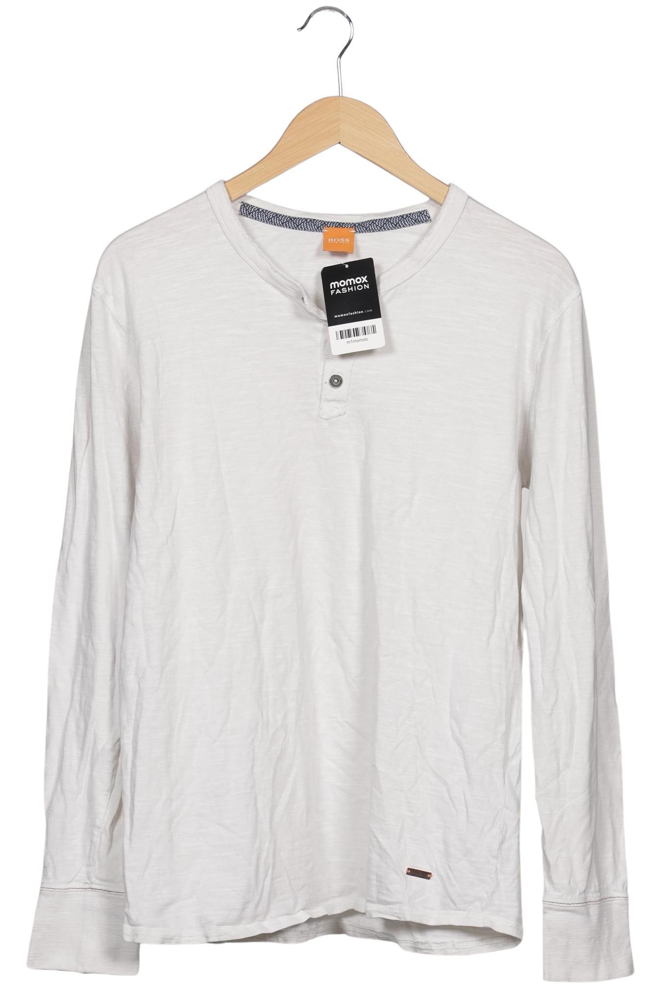 

Boss Orange Herren Langarmshirt, cremeweiß, Gr. 52