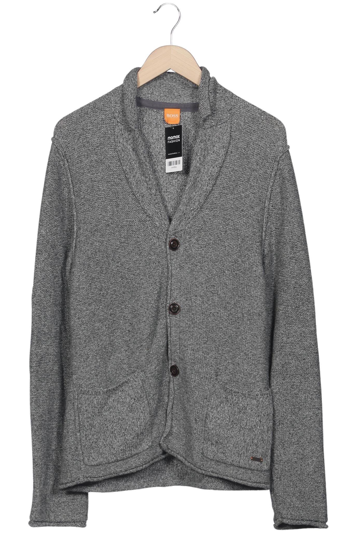 

Boss Orange Herren Strickjacke, grau, Gr. 52