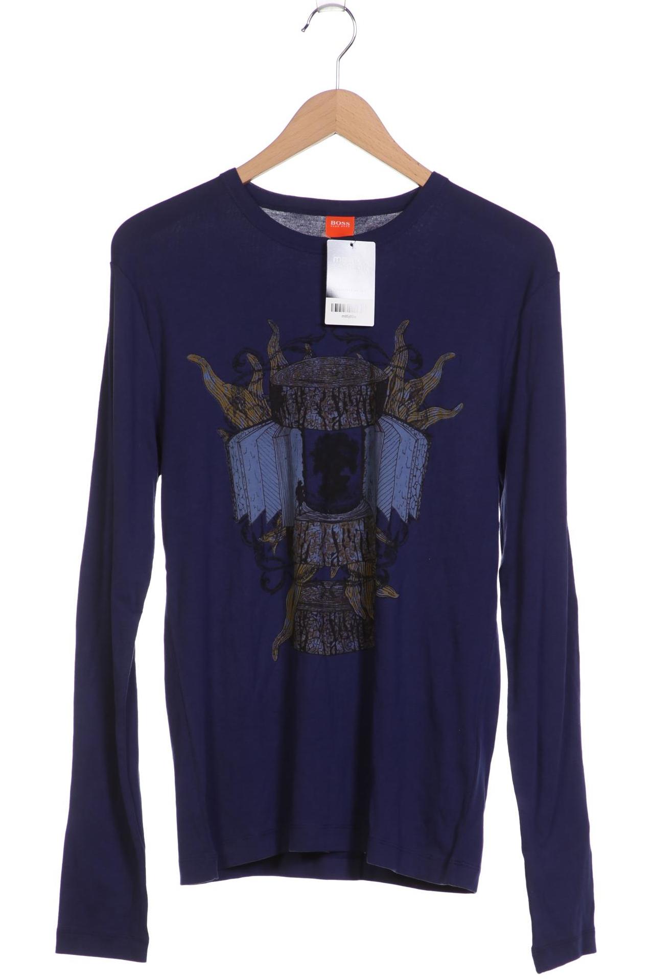 

Boss Orange Herren Langarmshirt, marineblau, Gr. 52