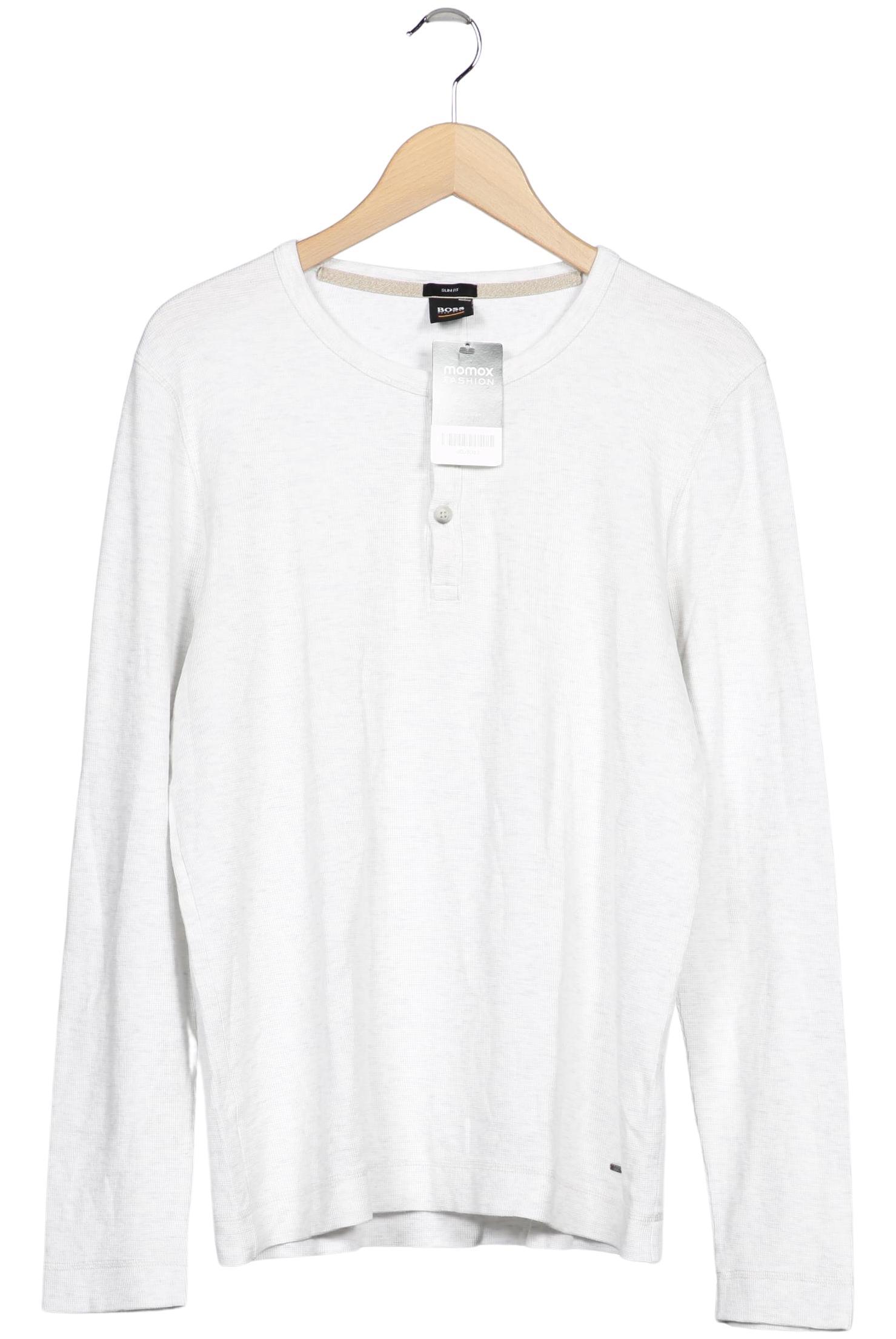 

Boss Orange Herren Langarmshirt, weiß, Gr. 54