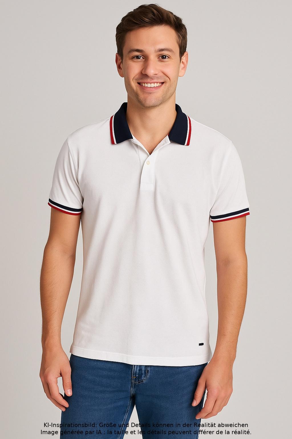 Thumbnail - Boss Orange Herren Poloshirt, weiß, Gr. 54