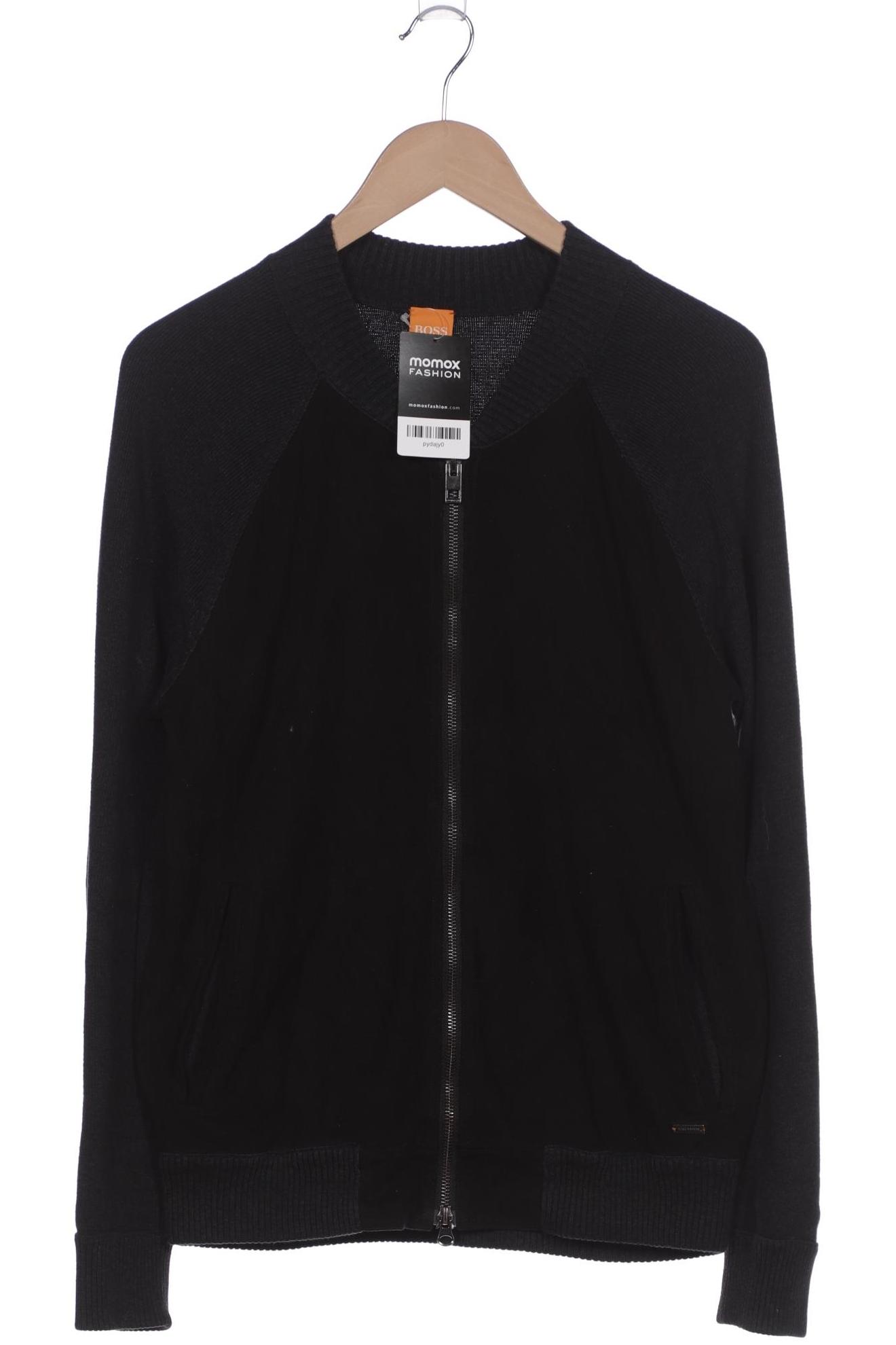

Boss Orange Herren Strickjacke, schwarz, Gr. 48