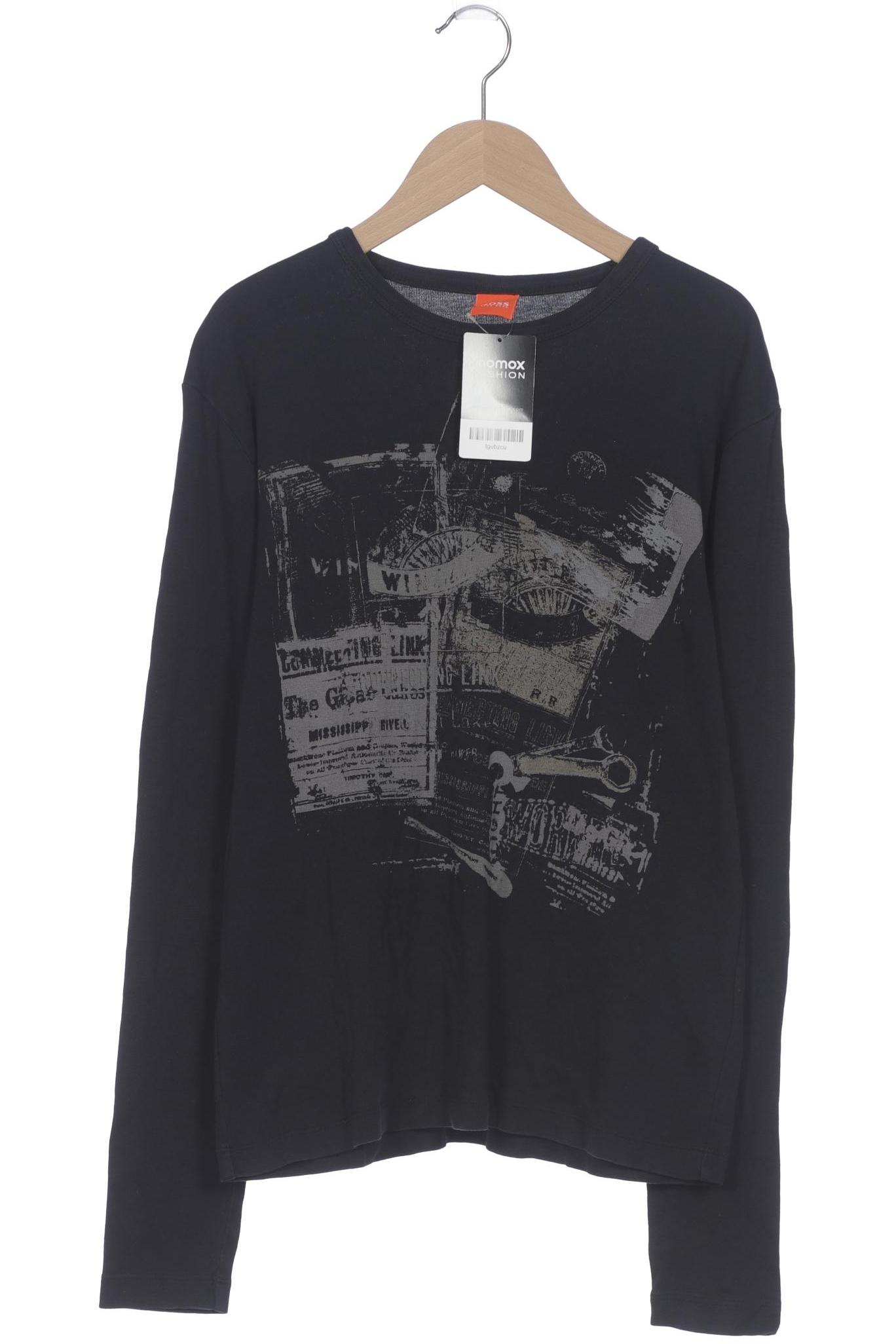 

Boss Orange Herren Langarmshirt, schwarz, Gr. 48