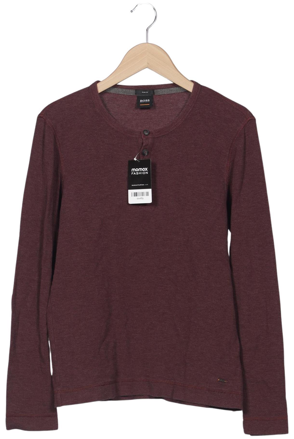 

Boss Orange Herren Langarmshirt, bordeaux, Gr. 48