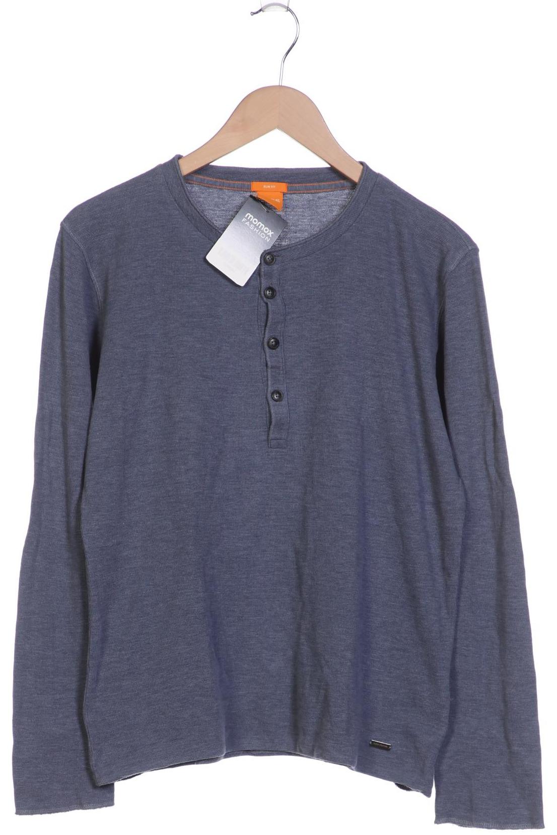 

Boss Orange Herren Langarmshirt, blau, Gr. 52