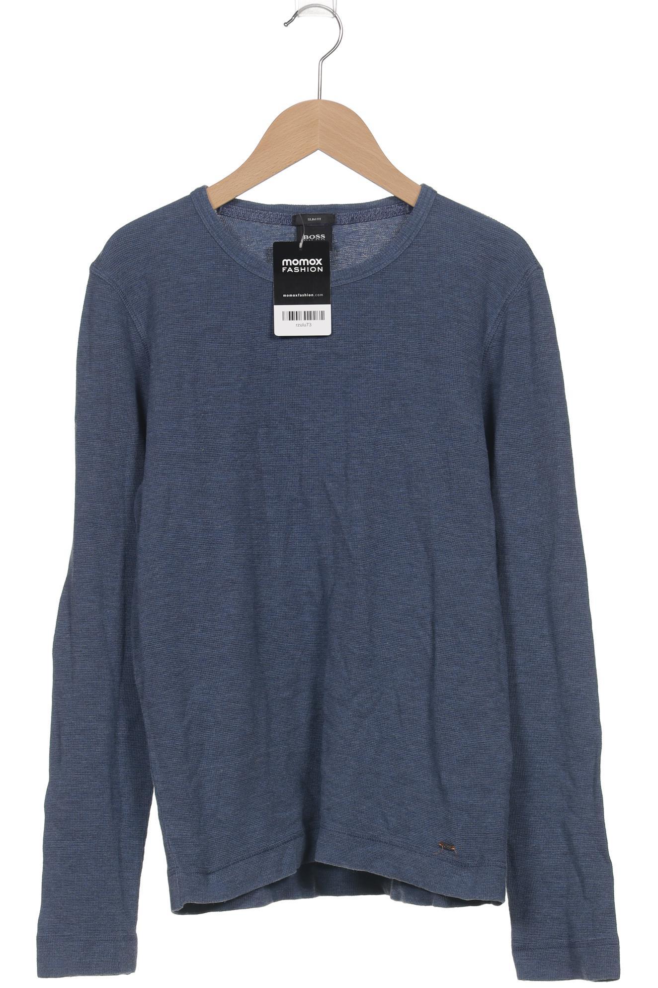 

Boss Orange Herren Langarmshirt, blau, Gr. 46