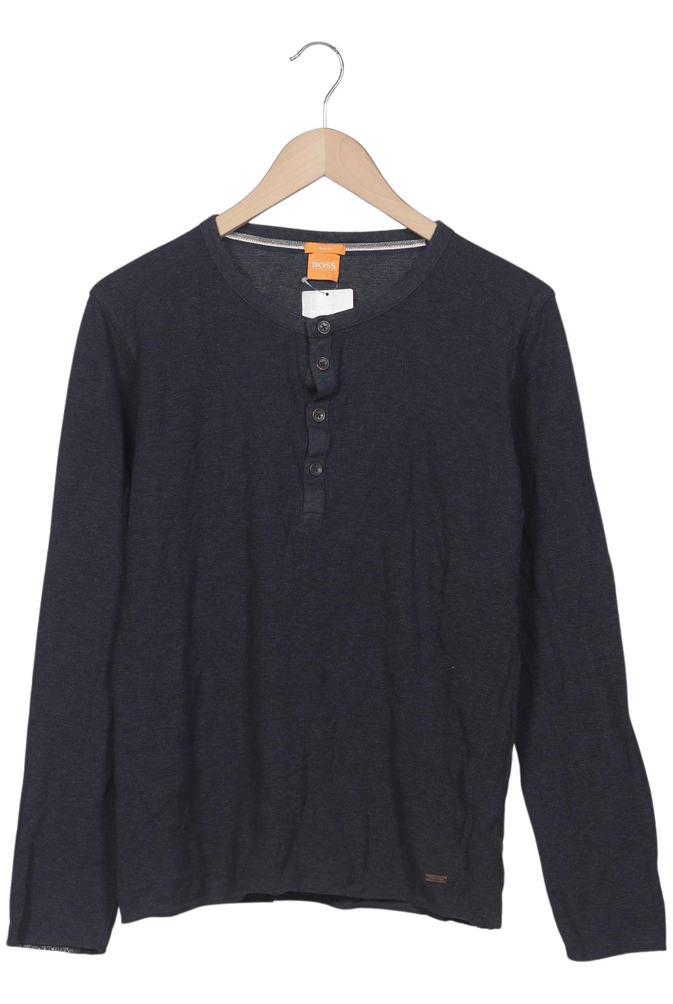 

Boss Orange Herren Langarmshirt, marineblau, Gr. 52