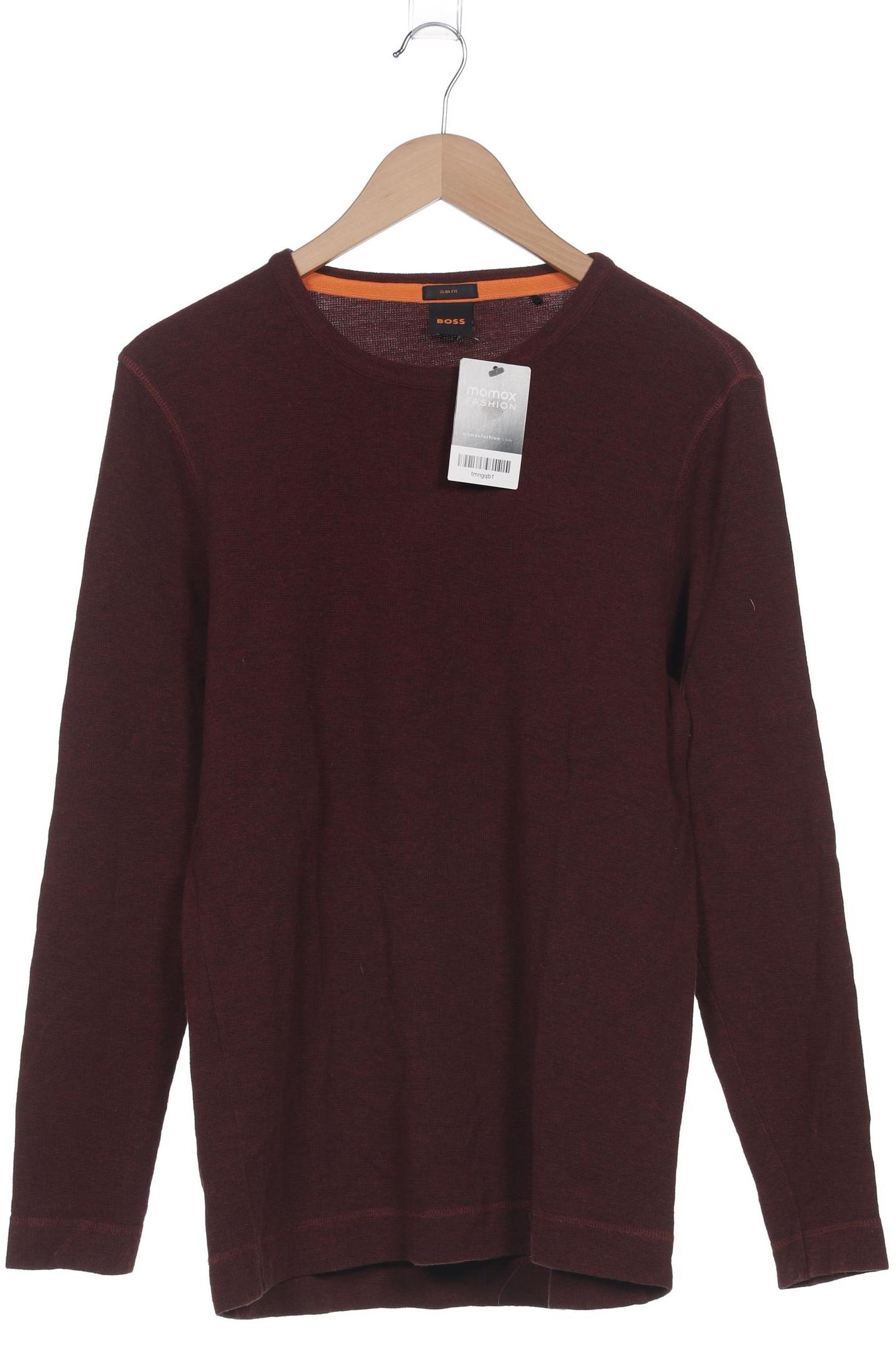 

Boss Orange Herren Langarmshirt, bordeaux, Gr. 52