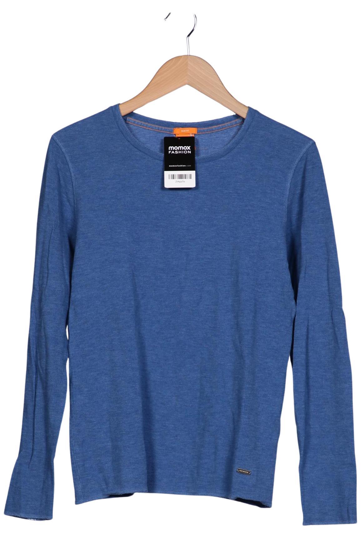 

Boss Orange Herren Langarmshirt, blau, Gr. 46