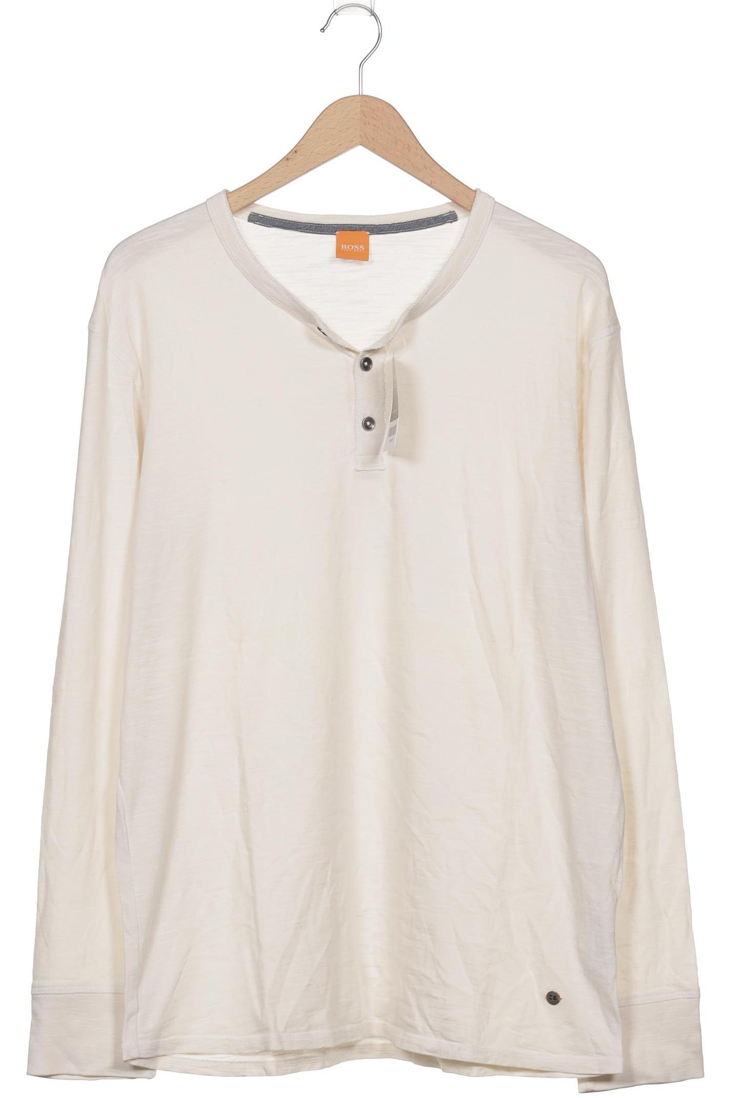 

Boss Orange Herren Langarmshirt, cremeweiß, Gr. 56