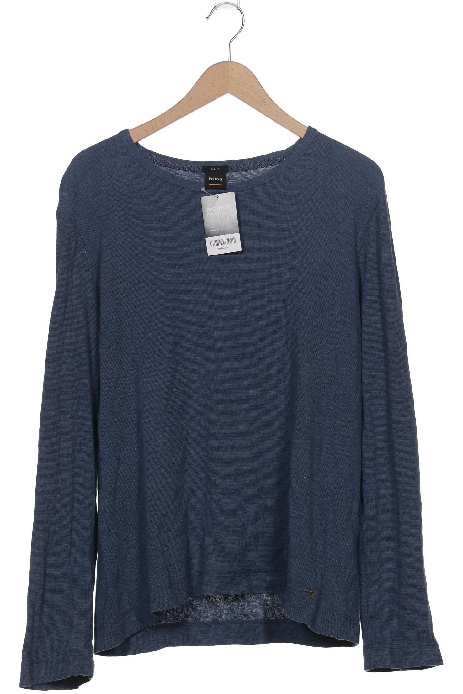 

Boss Orange Herren Langarmshirt, blau, Gr. 56