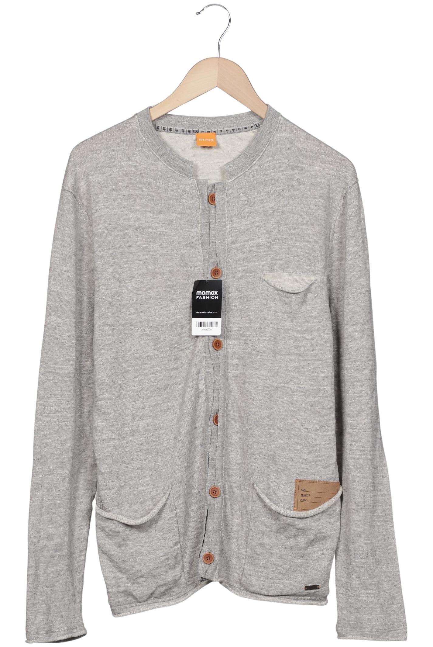 

Boss Orange Herren Strickjacke, grau, Gr. 54
