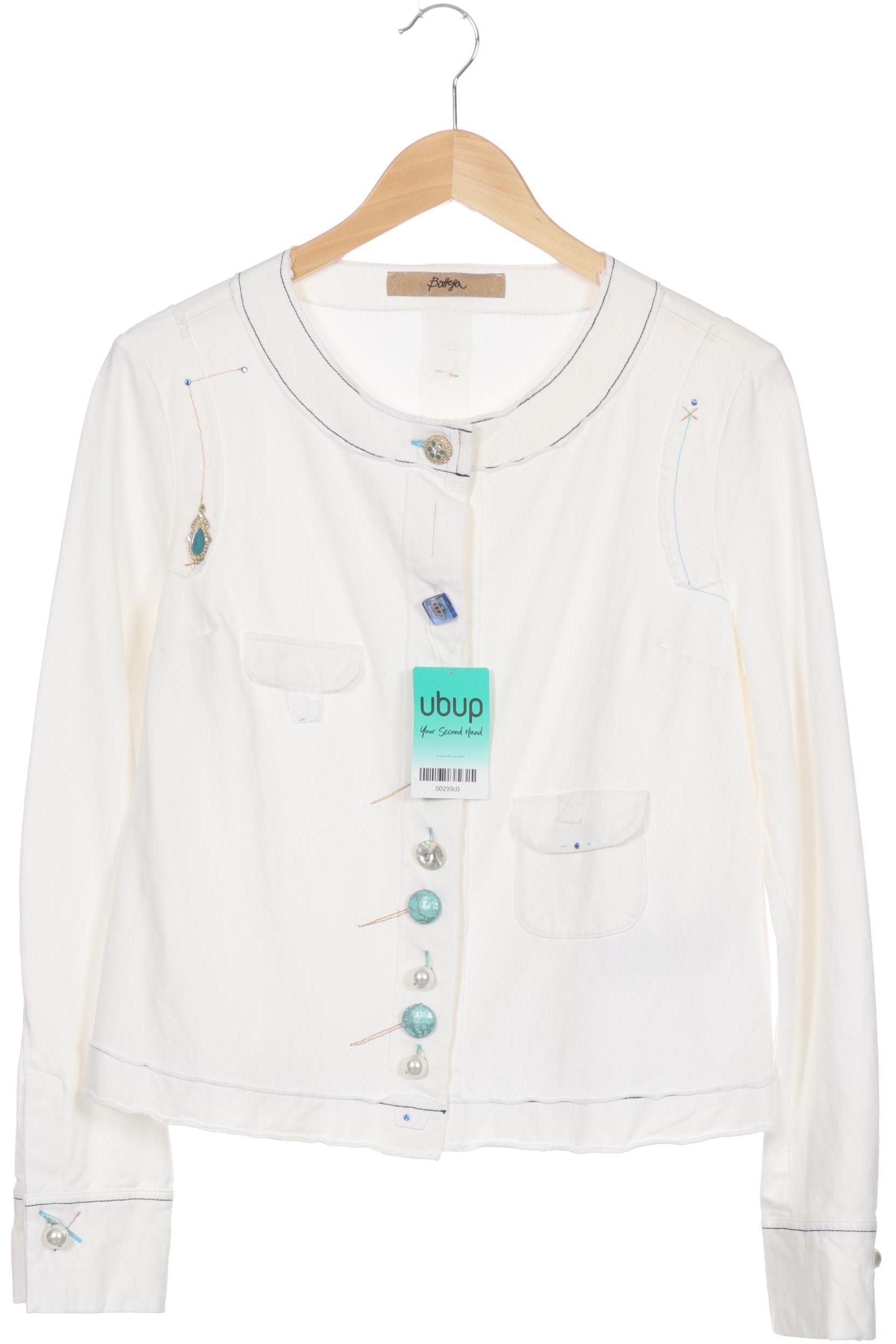 

Bottega Damen Strickjacke, weiß, Gr. 36