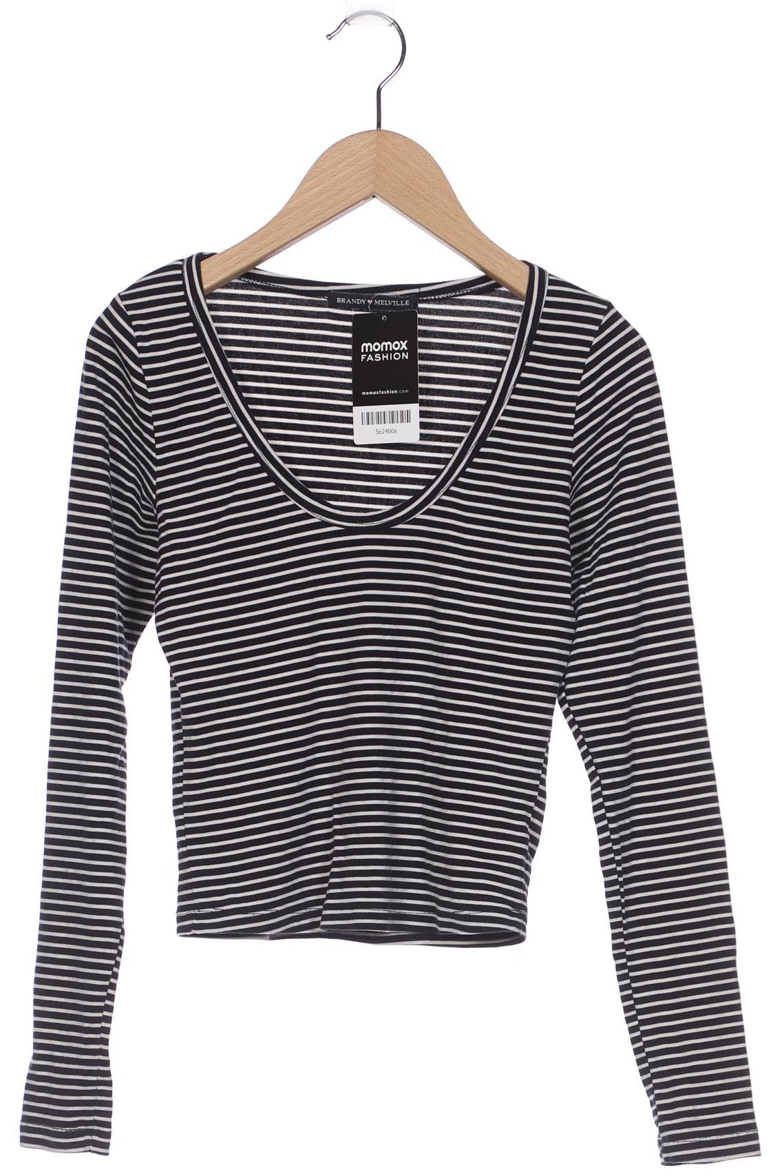 

Brandy Melville Damen Langarmshirt, marineblau, Gr. 34