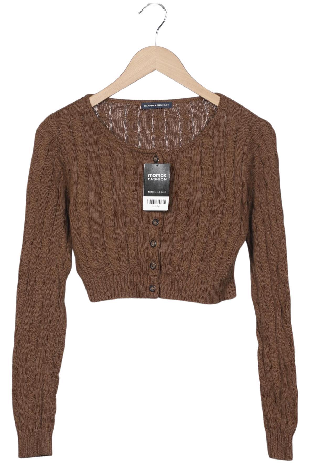 

Brandy Melville Damen Strickjacke, braun, Gr. 36