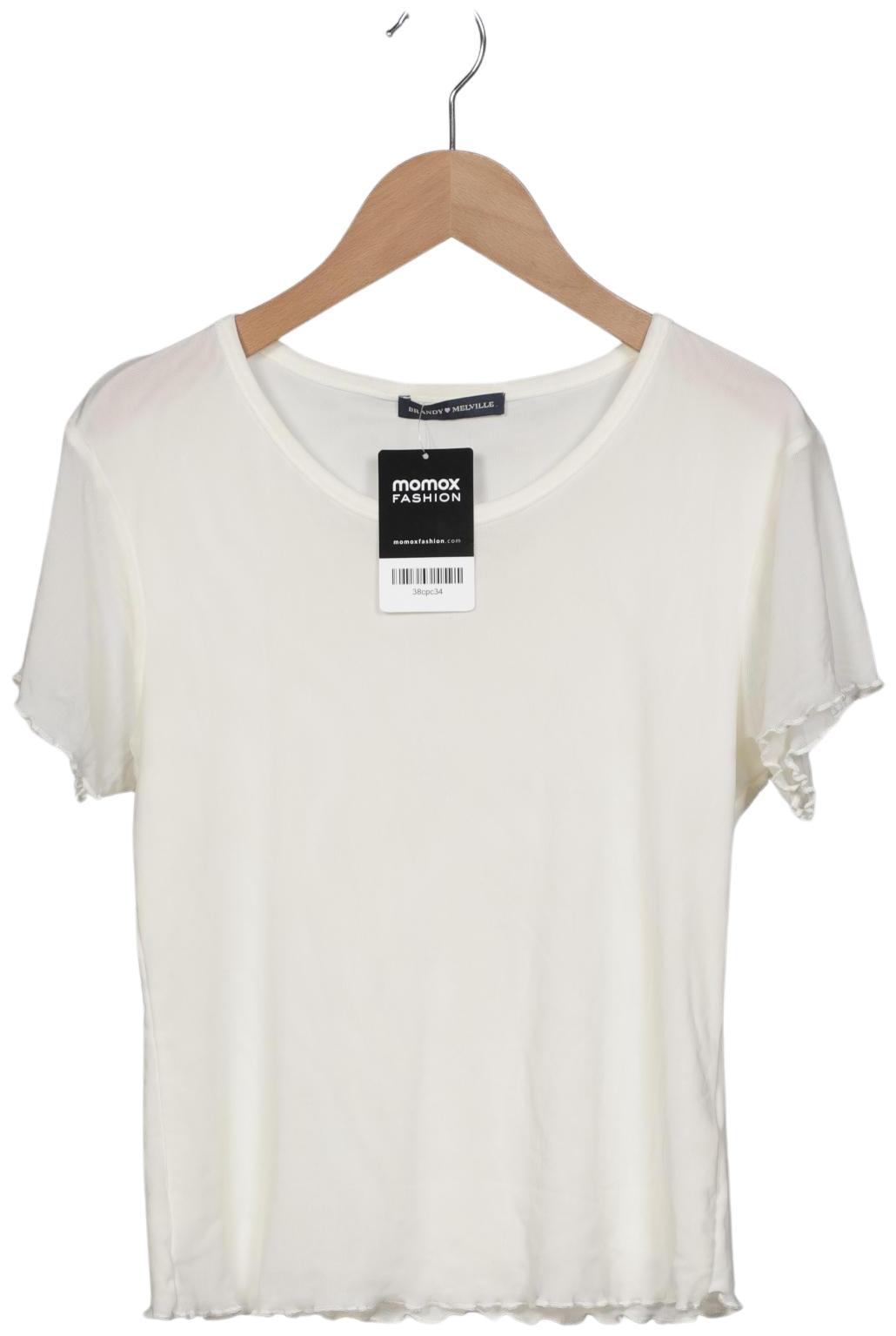 

Brandy Melville Damen T-Shirt, cremeweiß, Gr. 34