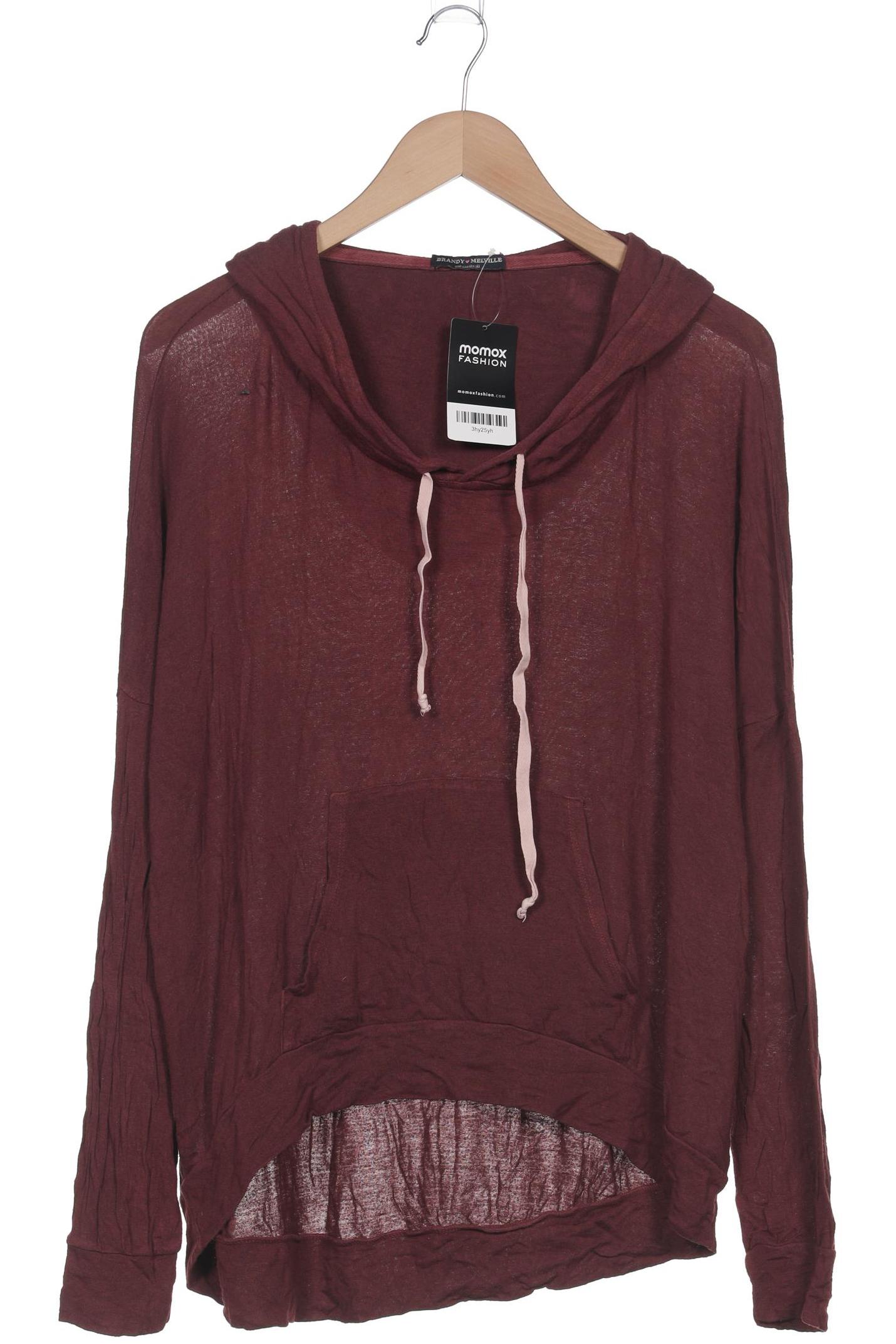 

Brandy Melville Damen Kapuzenpullover, bordeaux, Gr. uni
