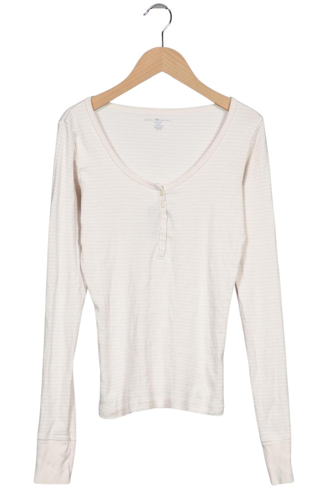

Brandy Melville Damen Langarmshirt, cremeweiß, Gr. 38