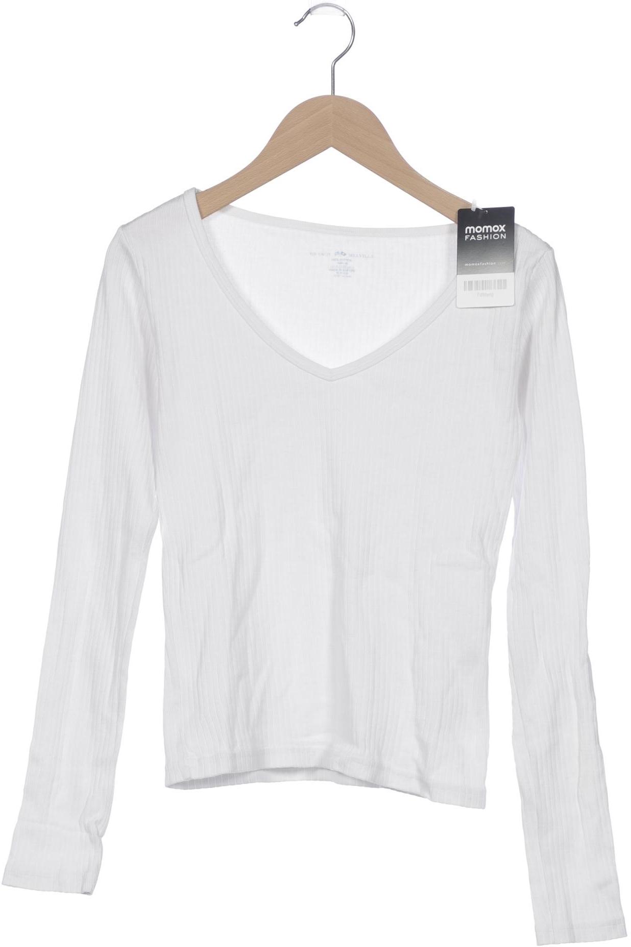 

Brandy Melville Damen Langarmshirt, weiß, Gr. 30