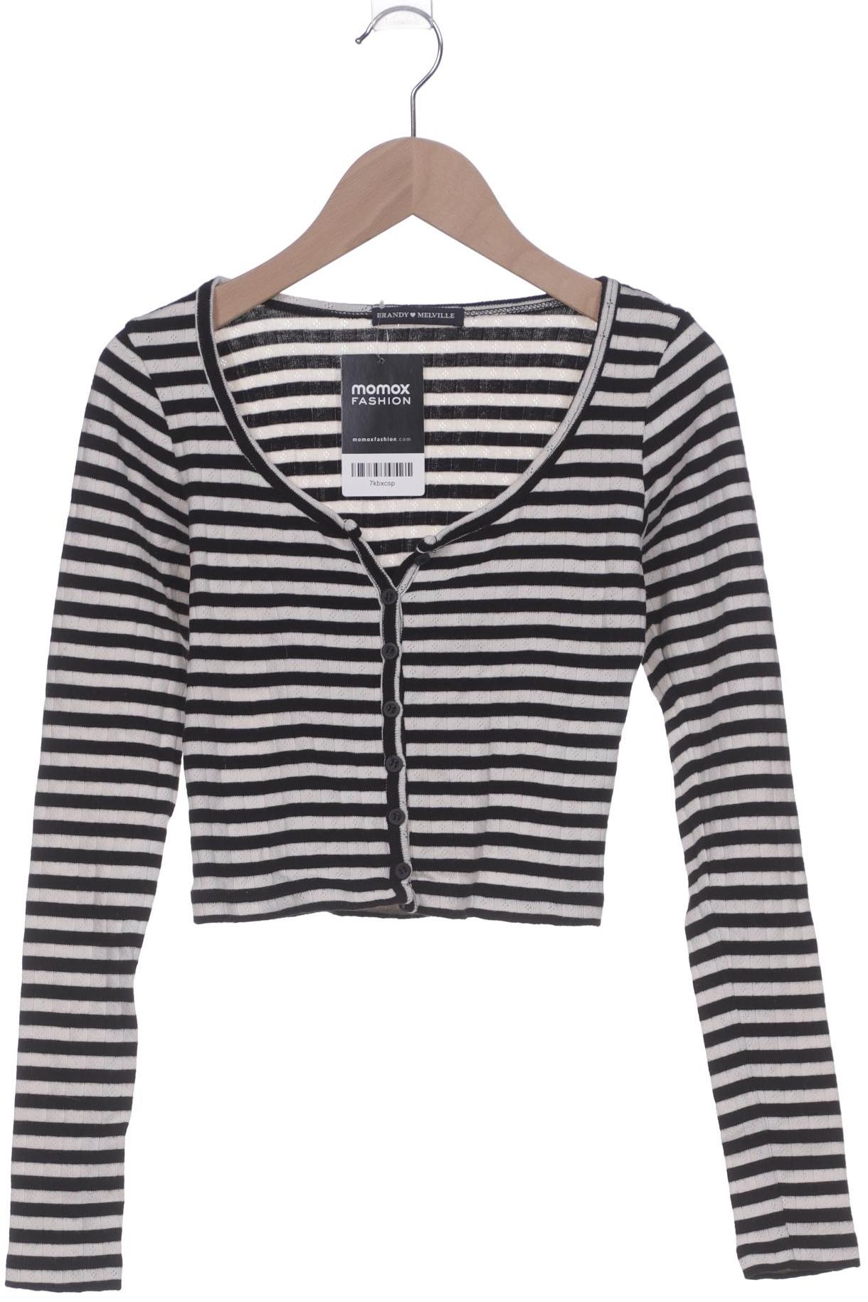 

Brandy Melville Damen Langarmshirt, weiß, Gr. 30