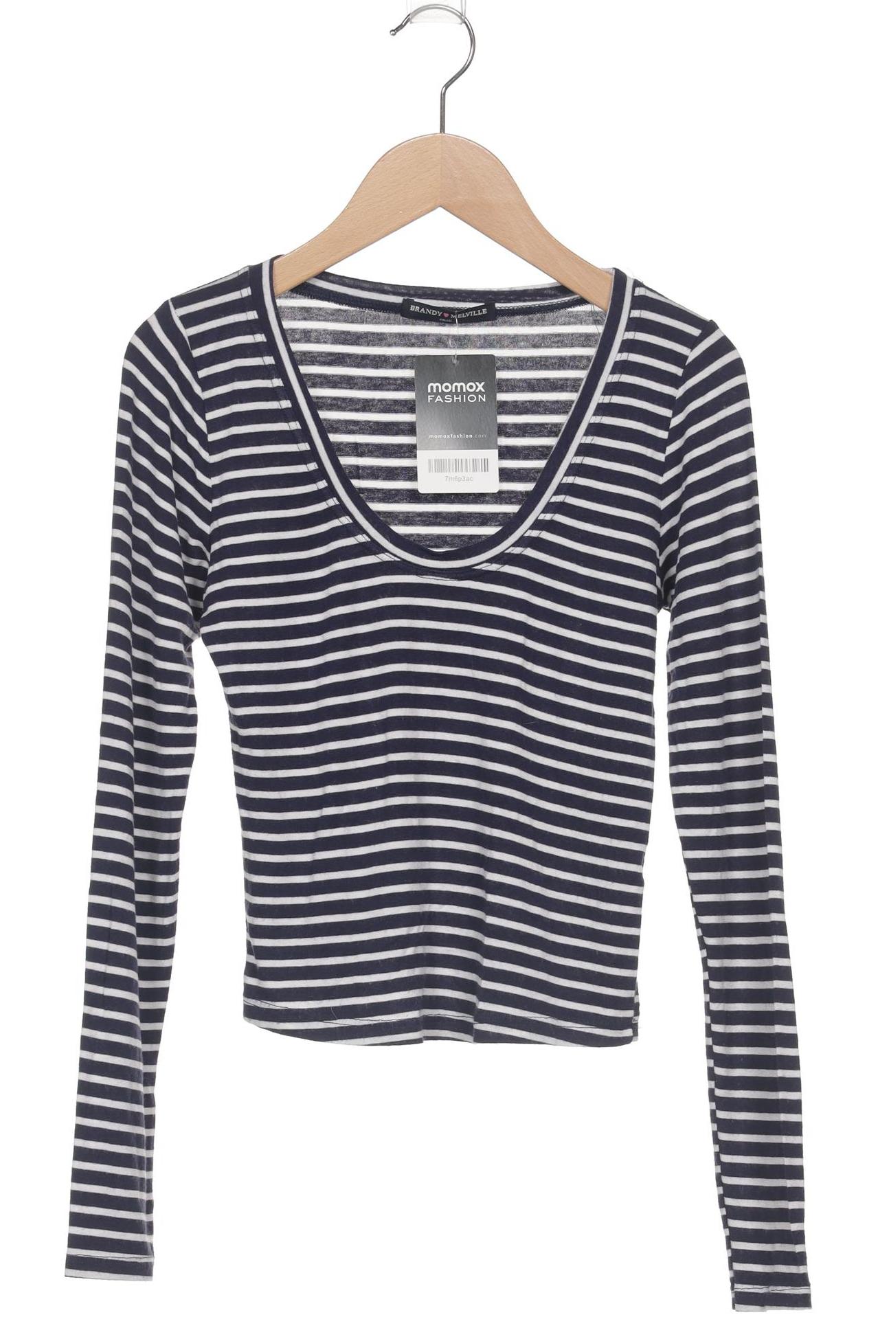

Brandy Melville Damen Langarmshirt, marineblau, Gr. 36